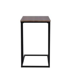 Charlie C-Shaped Side Table, Rustic Wood Effect -Furniture Store 30765712 alt03