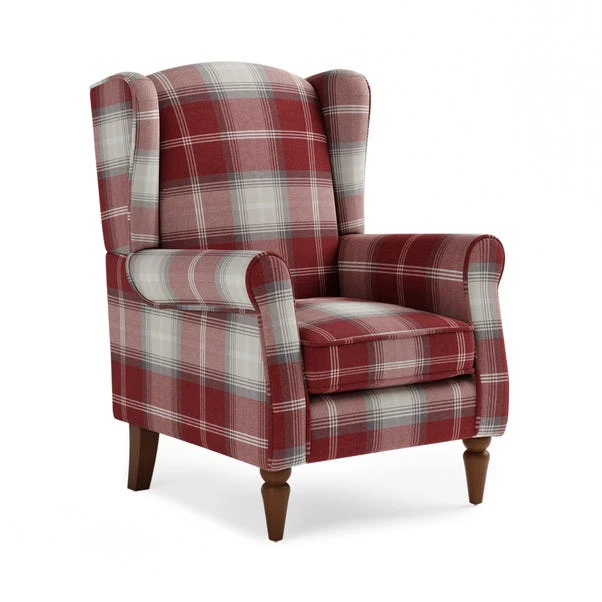 Oswald Check Wingback Armchair 11 Oswald Check Wingback Armchair - Image 11