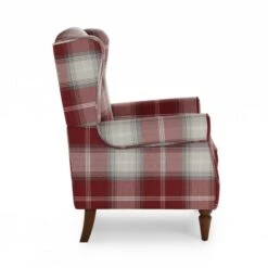 Oswald Check Wingback Armchair 33 Oswald Check Wingback Armchair -Furniture Store 30766645 alt04