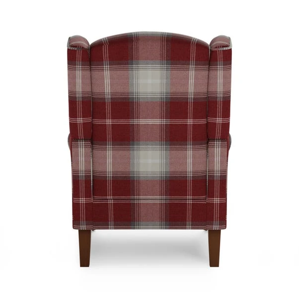 Oswald Check Wingback Armchair 15 Oswald Check Wingback Armchair - Image 15