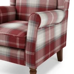 Oswald Check Wingback Armchair 35 Oswald Check Wingback Armchair -Furniture Store 30766645 alt06