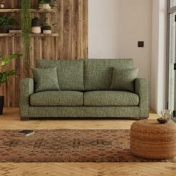 Carson Deep Sit Chunky Chenille 3 Seater Sofa -Furniture Store 30770367