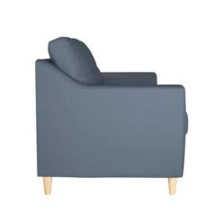 Baxter Kalman Navy Faux Leather 3 Seater Sofa -Furniture Store 30776112 alt04