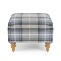 Oswald Check Storage Footstool Tapered Leg -Furniture Store 30779045 alt02