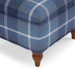 Oswald Check Storage Footstool Tapered Leg -Furniture Store 30779048 alt03