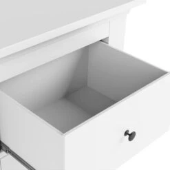 Lynton 3 Drawer Bedside Table, White -Furniture Store 30780208 alt05