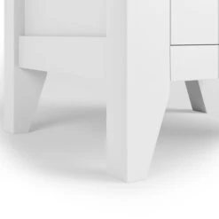 Lynton 3 Drawer Bedside Table, White -Furniture Store 30780208 alt07