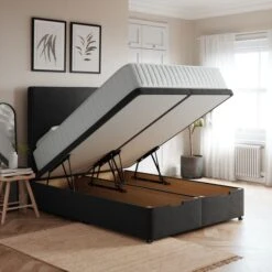 Luxury End Ottoman Bed Frame, Tweed -Furniture Store 30790260 alt01