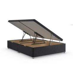 Luxury Side Ottoman Bed Frame, Velvet -Furniture Store 30790291 alt05