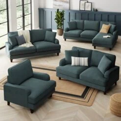 Beatrice Chunky Soft Chenille 3 Seater Double Sofa Bed -Furniture Store 30792392 alt08