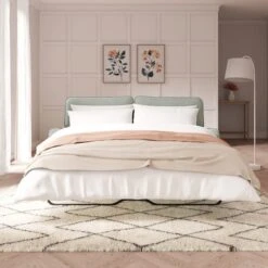 Beatrice Tonal Textured Weave 3 Seater Double Sofa Bed -Furniture Store 30792407