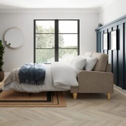 Beatrice Tonal Textured Weave 3 Seater Double Sofa Bed -Furniture Store 30792408 alt02