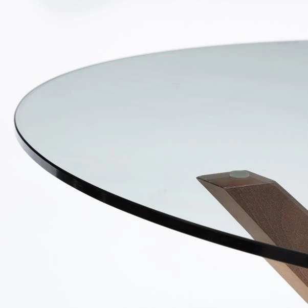 Chelsea 6 Seater Round Glass Top Dining Table 3 Chelsea 6 Seater Round Glass Top Dining Table - Image 3