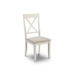 Davenport 4 Seater Round Pedestal Dining Table With 4 Chairs, Off White -Furniture Store 30794219 alt02