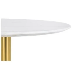 Palermo 4 Seater Round Pedestal Dining Table, White -Furniture Store 30794330 alt05