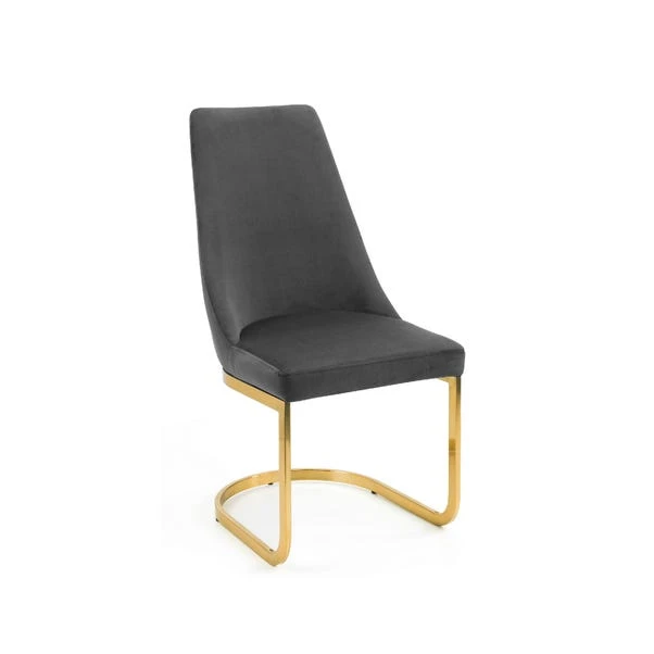 Vittoria Set Of 2 Cantilever Dining Chairs, Velvet 3 Vittoria Set Of 2 Cantilever Dining Chairs, Velvet - Image 3