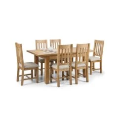 Astoria 4-6 Seater Rectangular Extendable Dining Table, Solid Oak -Furniture Store 30794571 alt03