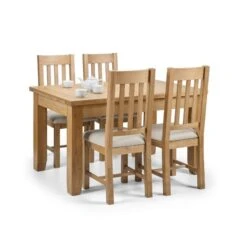 Astoria 4-6 Seater Rectangular Extendable Dining Table, Solid Oak -Furniture Store 30794571 alt04