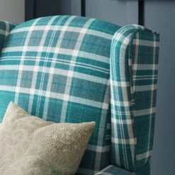 Oswald Check Wingback Armchair 23 Oswald Check Wingback Armchair -Furniture Store 30794629 alt03