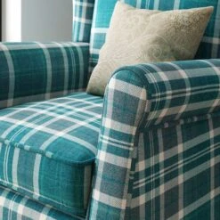 Oswald Check Wingback Armchair 24 Oswald Check Wingback Armchair -Furniture Store 30794629 alt04