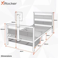 X Rocker Basecamp Gaming Bed Frame With TV VESA Mount -Furniture Store 30795950 alt09