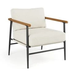 Arbour Boucle Industrial Metal Arm Accent Chair -Furniture Store 30796142 alt05