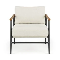 Arbour Boucle Industrial Metal Arm Accent Chair -Furniture Store 30796142 alt06