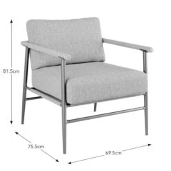 Arbour Boucle Industrial Metal Arm Accent Chair -Furniture Store 30796142 alt09