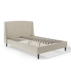 Mason Buttoned Woven Fabric Bed Frame -Furniture Store 30799977 alt06