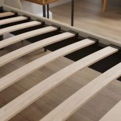 Mason Buttoned Woven Fabric Bed Frame -Furniture Store 30800061 alt03