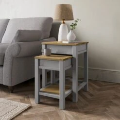 Olney Nest Of Tables With Storage -Furniture Store 30802190