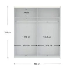 Harmony Norland 180cm Sliding Double Wardrobe -Furniture Store 30803278 alt09