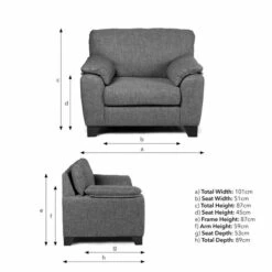 Meyer Armchair, Tonal Weave -Furniture Store 30807004 alt09