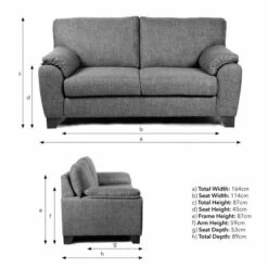 Meyer Tonal Weave 2 Seater Sofa -Furniture Store 30807005 alt09
