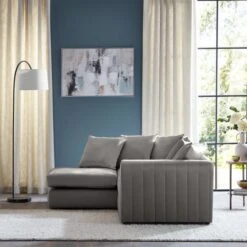 Blake Opulent Velvet Curved Quilted Arm Corner Sofa -Furniture Store 30808313 alt04