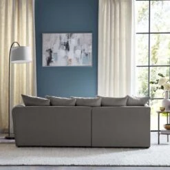 Blake Opulent Velvet Curved Quilted Arm Corner Sofa -Furniture Store 30808313 alt05