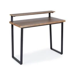 Freddie Rustic Wood Effect Step Up Shelf Desk -Furniture Store 30809418 alt02