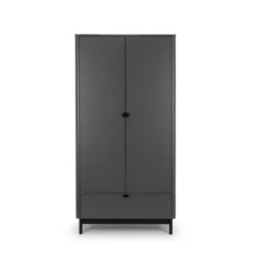 Chloe Double 1 Drawer Wardrobe, Grey -Furniture Store 30809992 alt03