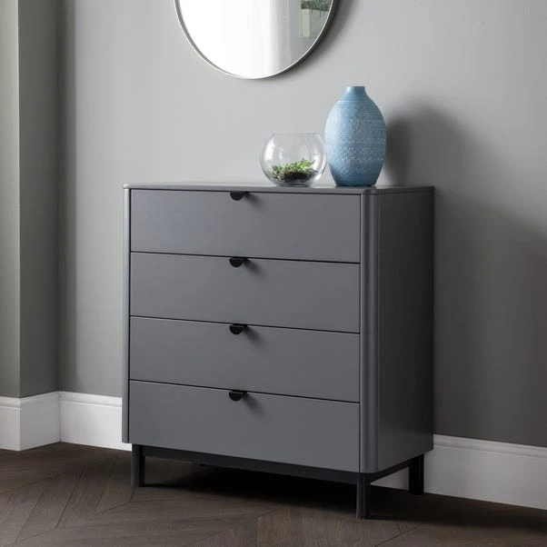 Chloe 4 Drawer Chest, Grey 1 Chloe 4 Drawer Chest, Grey