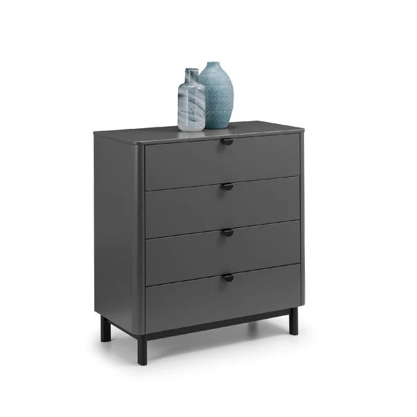 Chloe 4 Drawer Chest, Grey 2 Chloe 4 Drawer Chest, Grey - Image 2
