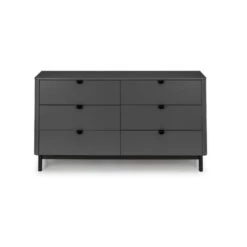 Chloe Wide 6 Drawer Chest, Grey -Furniture Store 30809995 alt03