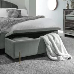 Mystica Velour Ottoman Storage Bench -Furniture Store 30811452 alt02