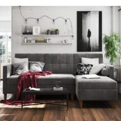 Hartford Chenille Corner Double Sofa Bed