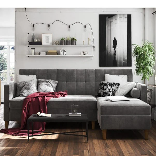 Hartford Chenille Corner Double Sofa Bed 1 Hartford Chenille Corner Double Sofa Bed