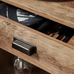 Fulton Compact Wine Cabinet, Pine Effect -Furniture Store 30816894 alt02