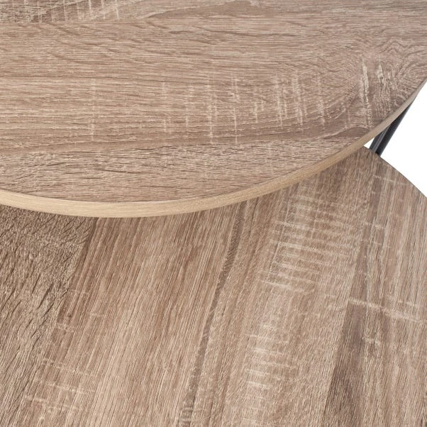 Pacific Atri Set Of 2 Nest Of Side Tables, Light Wood Effect 3 Pacific Atri Set Of 2 Nest Of Side Tables, Light Wood Effect - Image 3