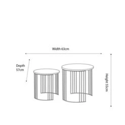 Pacific Atri Set Of 2 Nest Of Side Tables, Light Wood Effect 7 Pacific Atri Set Of 2 Nest Of Side Tables, Light Wood Effect -Furniture Store 30821719 alt09