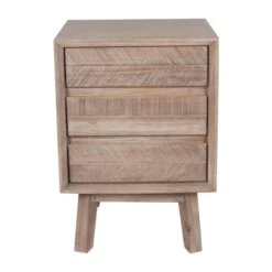 Pacific Kalmar 3 Drawer Bedside Table, Natural Acacia -Furniture Store 30821767 alt02