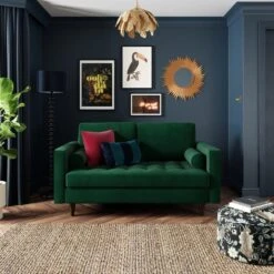 Zoe Velvet 2 Seater Sofa -Furniture Store 30825925