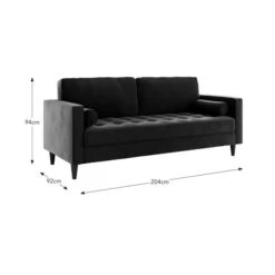 Zoe Velvet 3 Seater Sofa 36 Zoe Velvet 3 Seater Sofa -Furniture Store 30825926 alt09